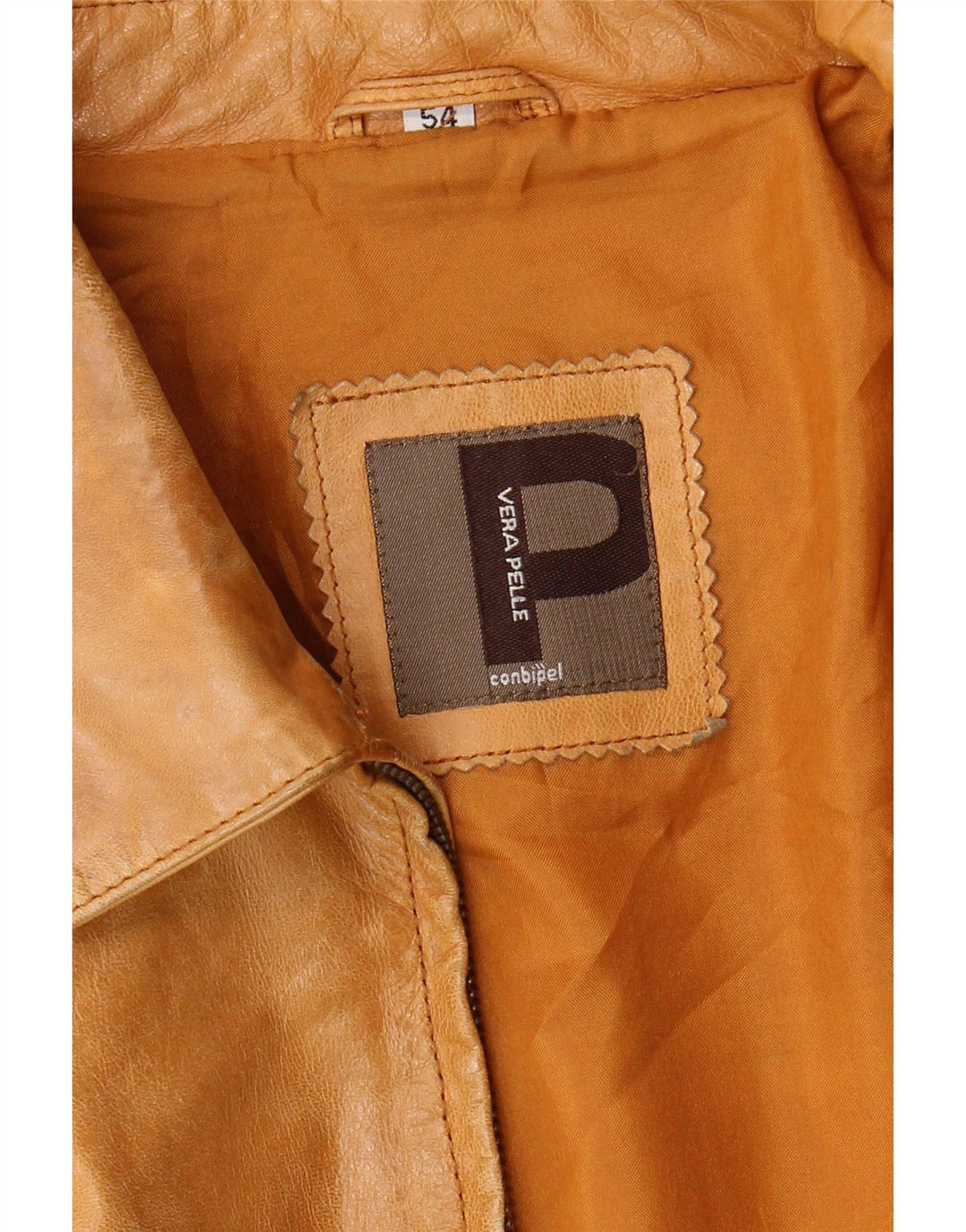 Conbipel Herre Læderjakke IT 54 XL Beige Læder