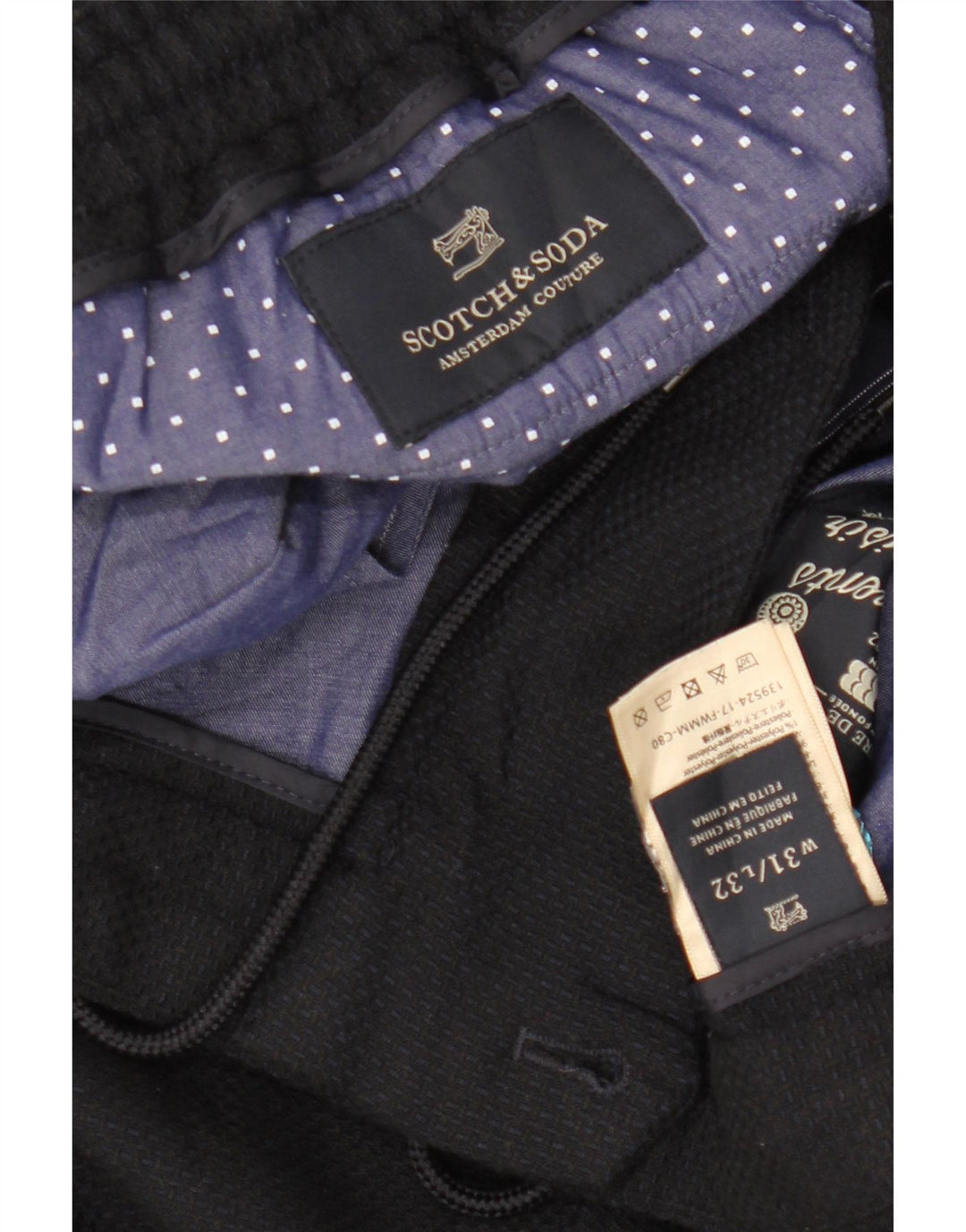 SCOTCH & SODA Slim Casual Bukser til mænd W31 L29 Sort Polyester