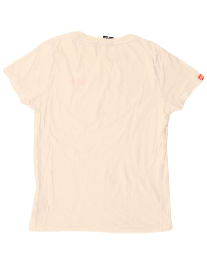 Superdry T-shirt top til mænd XL hvid bomuld