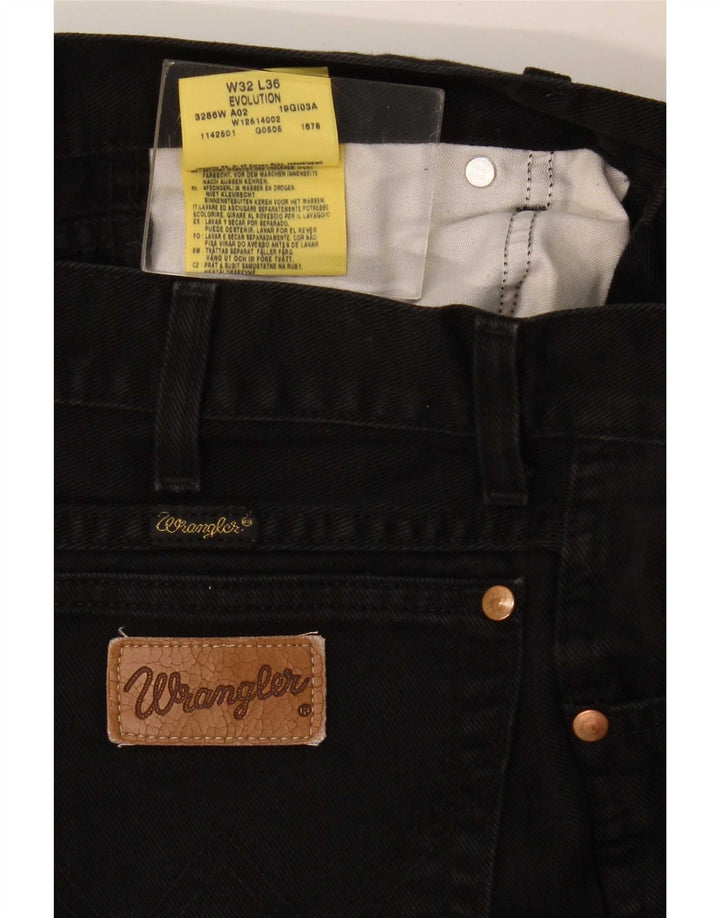 Wrangler Herre Evolution Straight Jeans W32 L36 Sort Bomuld