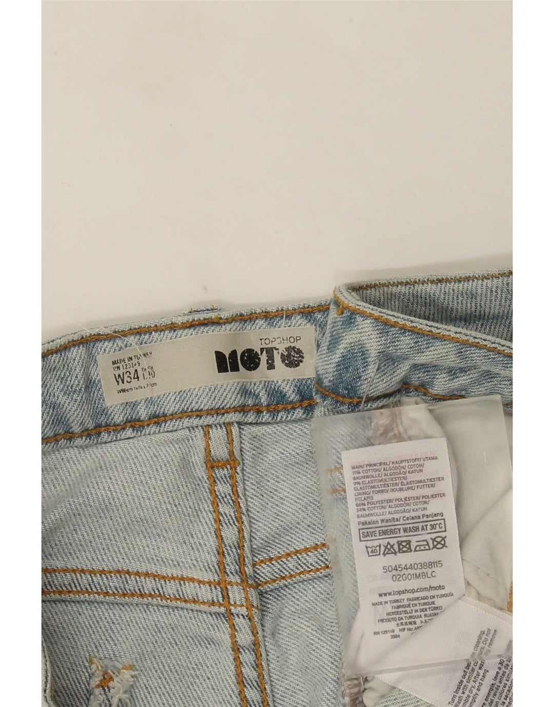 Topshop Dame Cropped Jeans W34 L24 Blå Bomuld