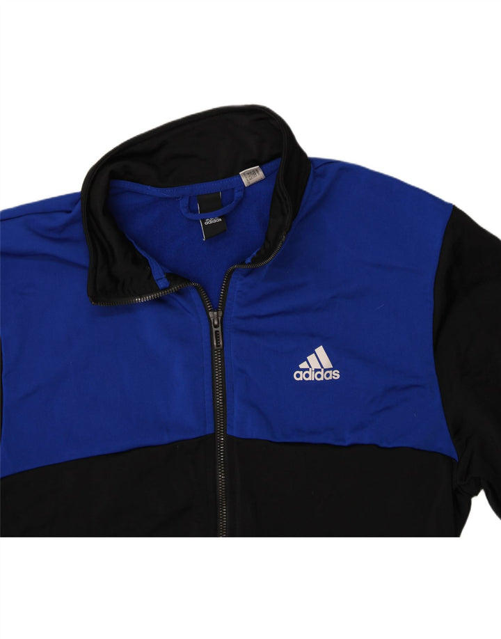 ADIDAS Mens Tracksuit Top Jacket XS Black Colourblock Polyester Vintage Adidas and Second-Hand Adidas from Messina Hembry 