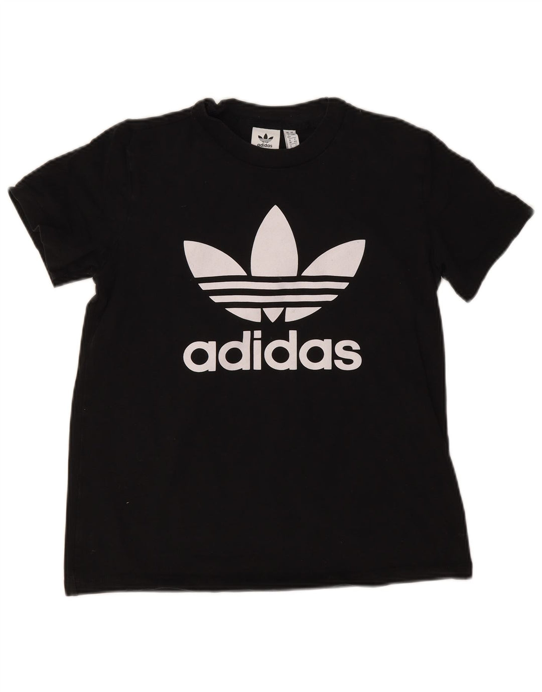 Adidas Dame Grafisk T-Shirt Top UK 12 Medium Sort