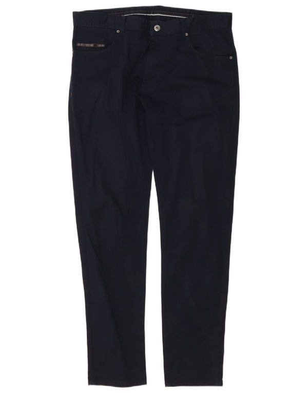 Zara Herre Slim Casual Bukser EU 44 Large W34 L30 Marineblå Bomuld
