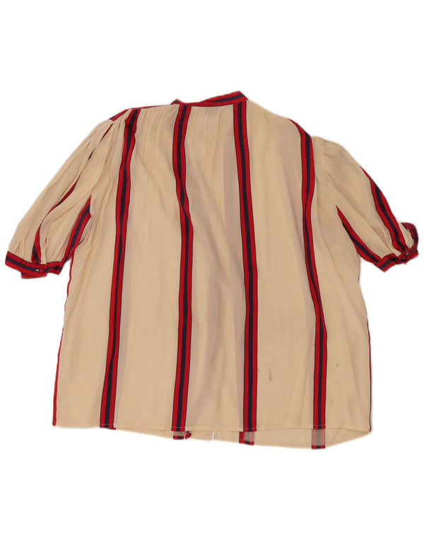 Padovanelle Dame Kortærmet Bluse IT 48 XL Off White Stribet