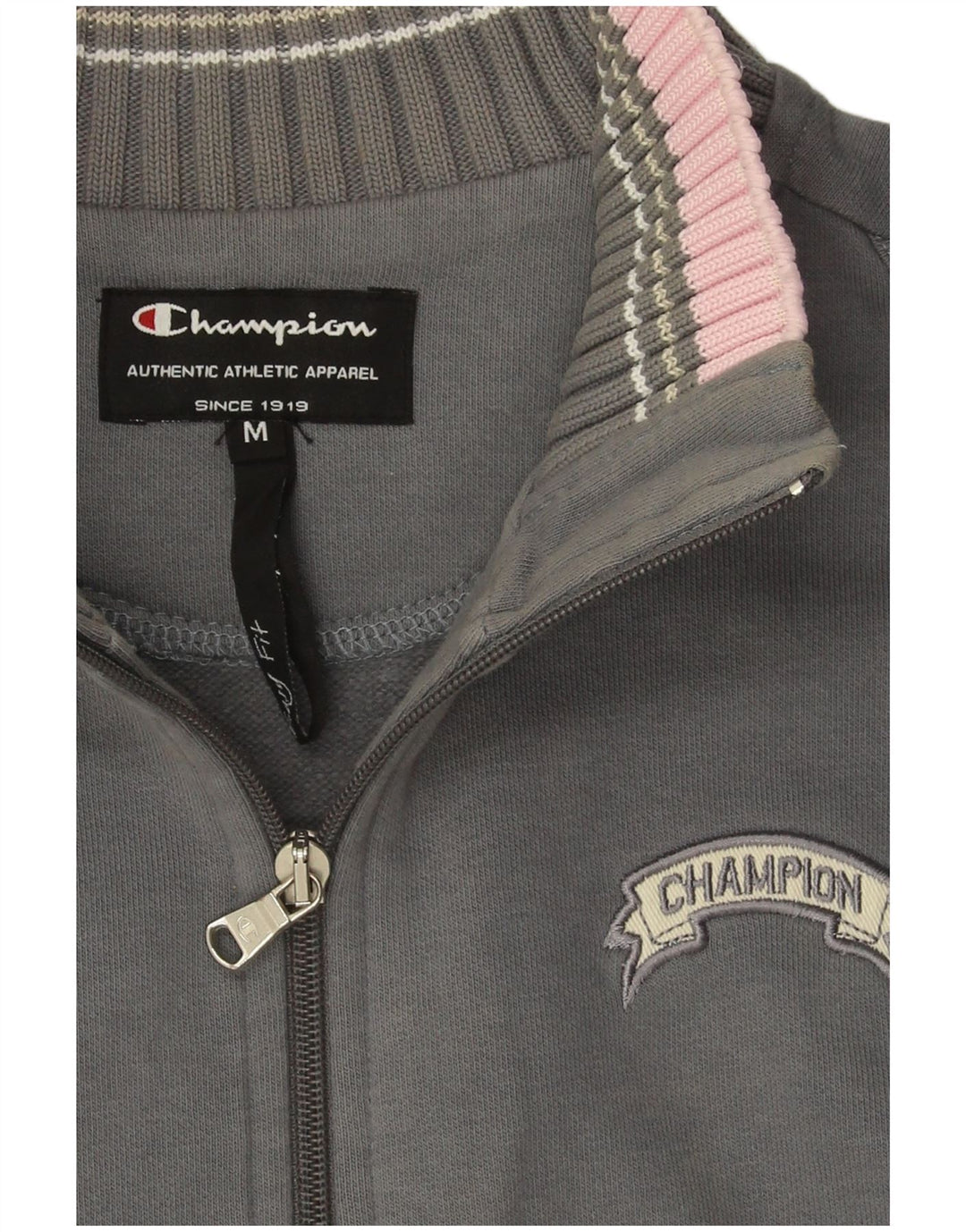 Champion Womens træningsdragt Topjakke UK 14 Medium Grey Colourblock Bomuld