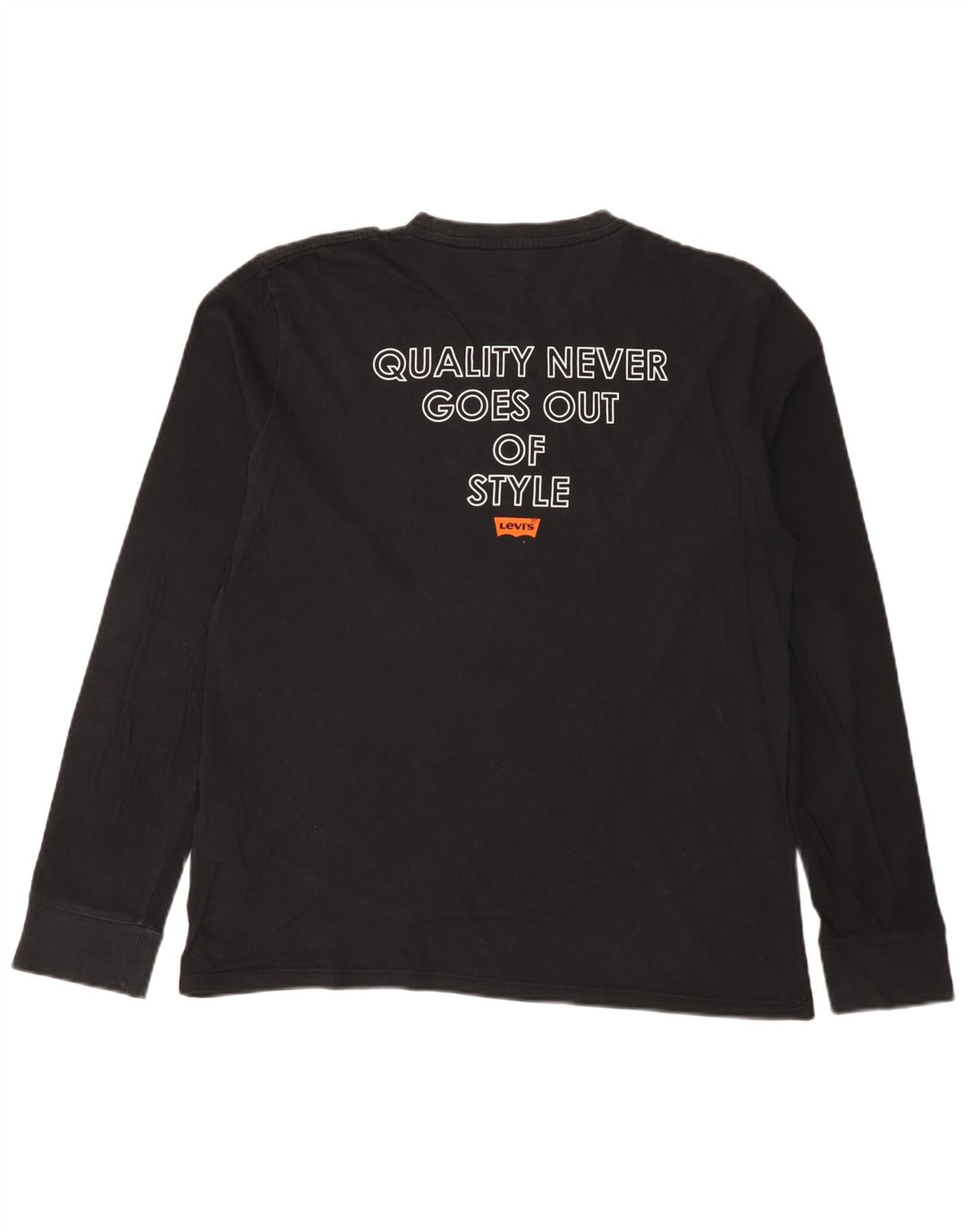 Levi's Herre grafisk top langærmet stor sort bomuld