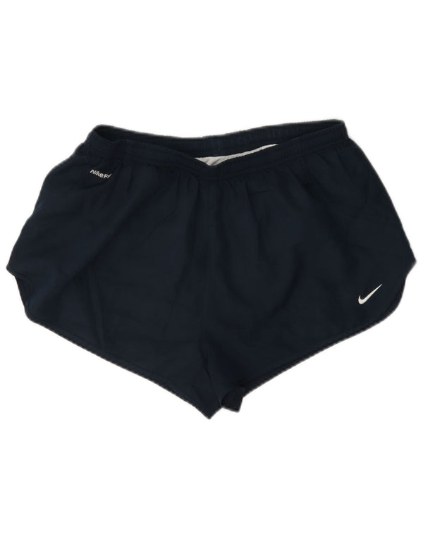 Nike sportsshorts til kvinder UK 12 Medium Navy Blue Polyester
