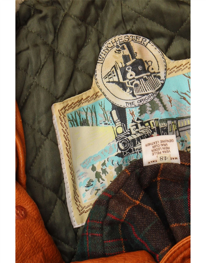 WINCHESTER Læderjakke til mænd IT 48 Medium brunt læder