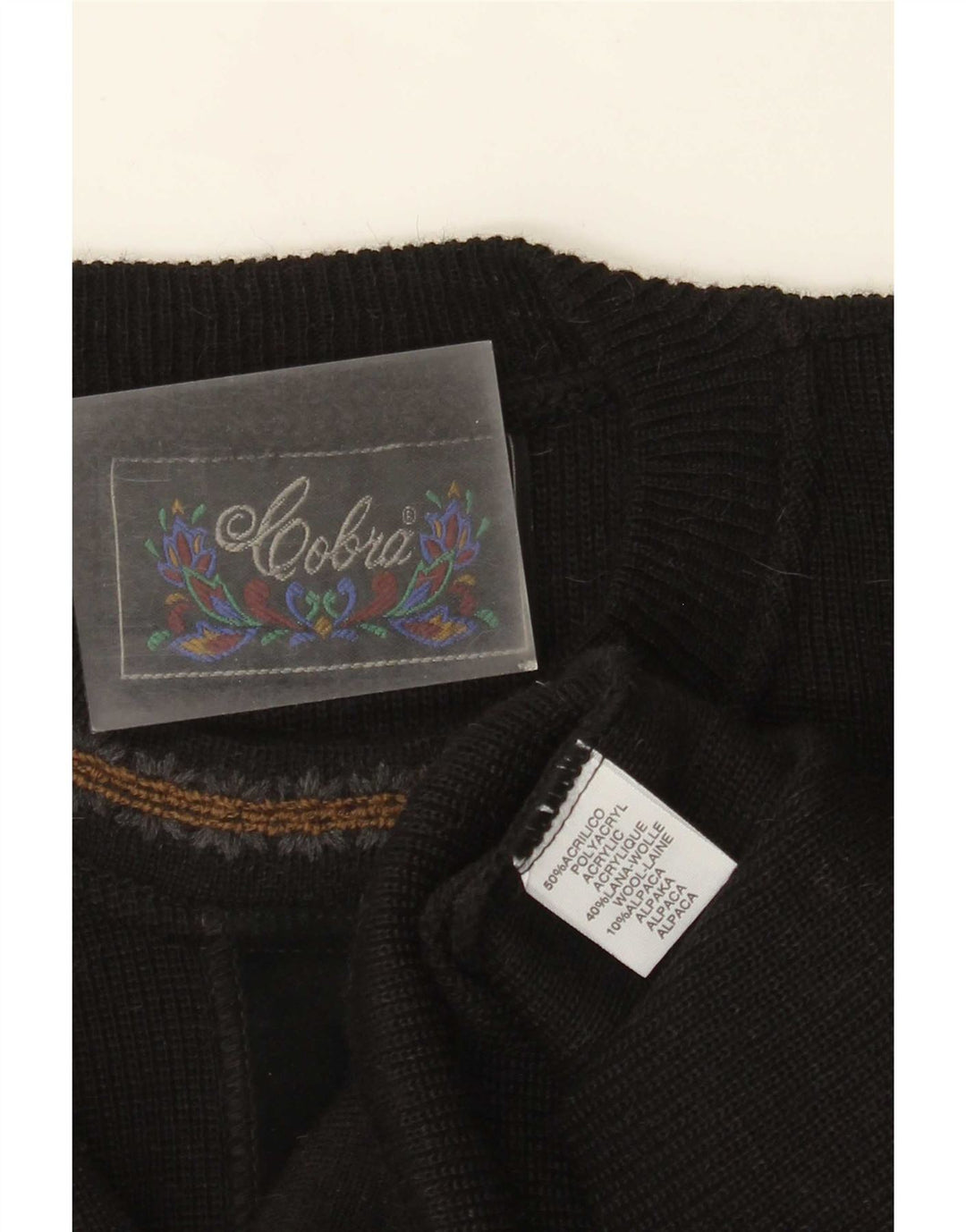 Cobra Herre Crew Neck Jumper Sweater IT 52 Stor Sort Akryl