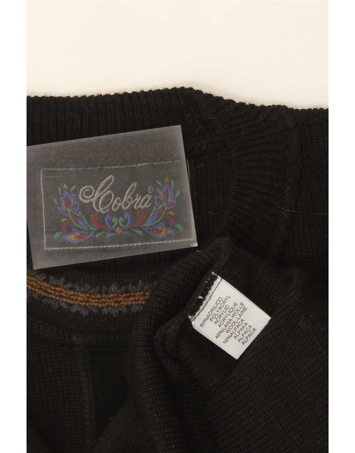 Cobra Herre Crew Neck Jumper Sweater IT 52 Stor Sort Akryl