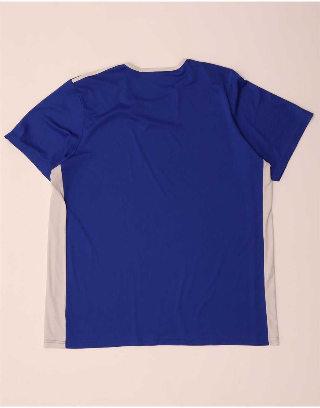 Adidas Herre Climalite T-Shirt Top 2XL Blå Colourblock Polyester