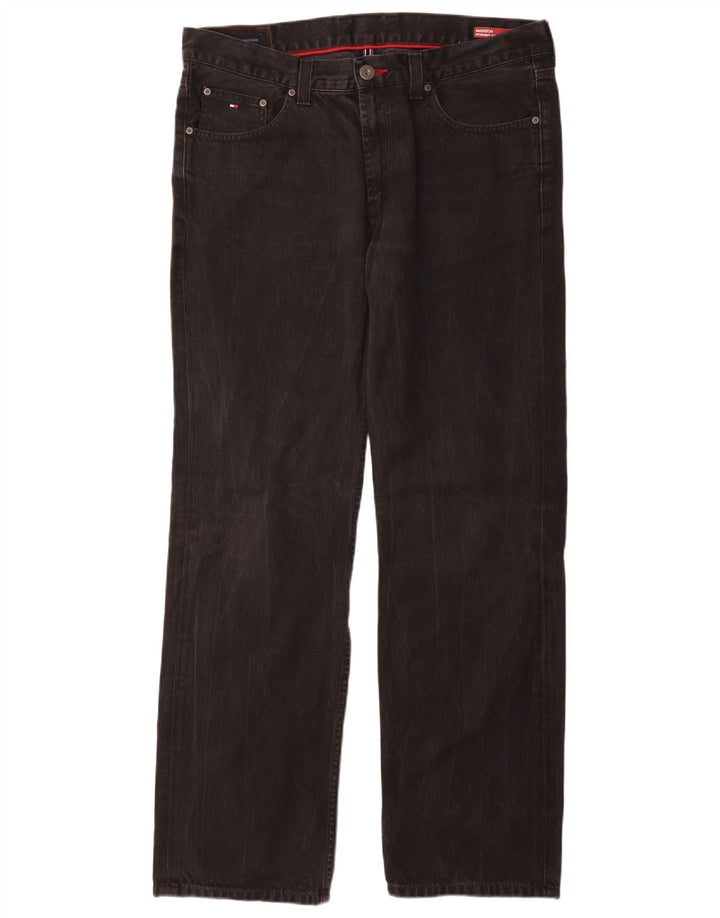 Tommy Hilfiger Herre Madison Straight Jeans W36 L34 Sort Bomuld