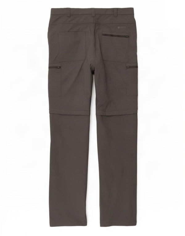 Mountain Warehouse Mens Hiking Cargo Trousers W38 L32 Grey Nylon