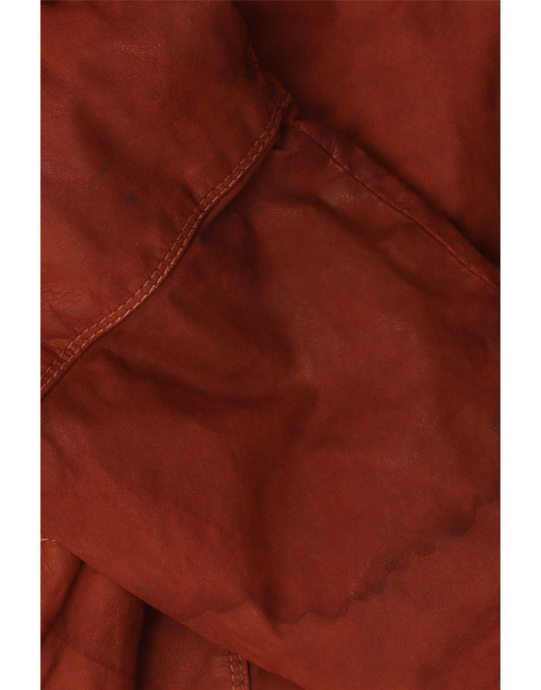 Vintage dame hætte ruskindsjakke IT 42 medium brunt læder