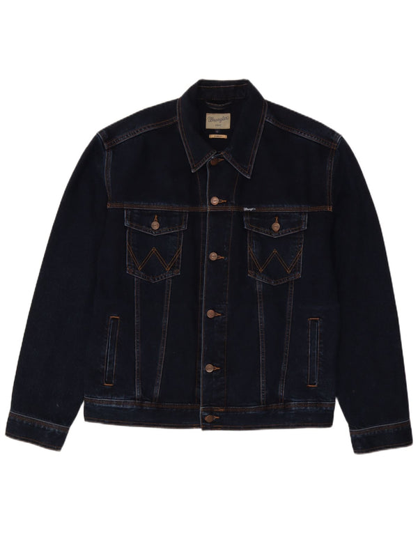 Wrangler Denimjakke til mænd UK 42 XL Navyblå bomuld