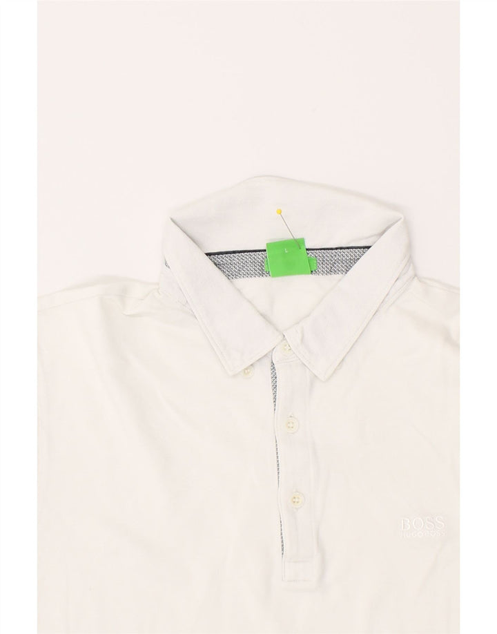 HUGO BOSS Herre Regular Fit Polo Shirt Large White