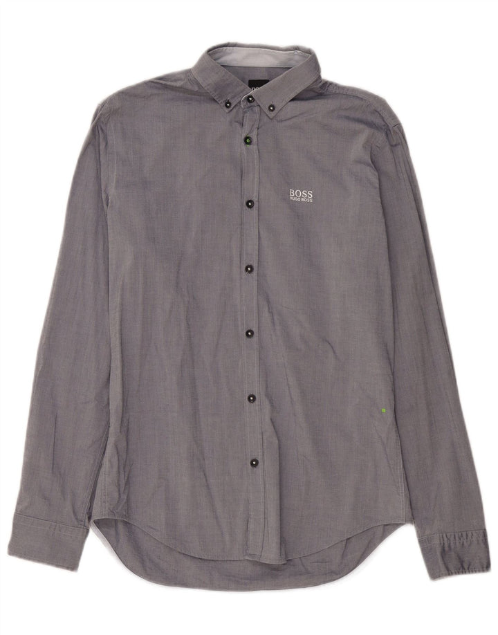 HUGO BOSS Herre Regular Fit skjorte Medium marineblå bomuld