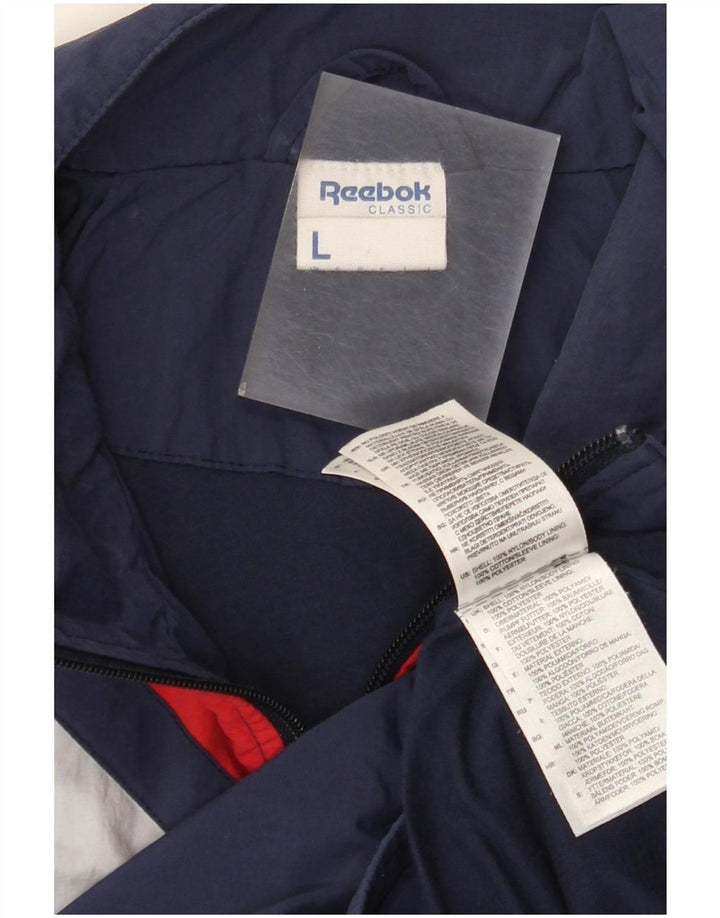 Reebok Træningsdragt til mænd Topjakke Stor marineblå Colourblock Nylon
