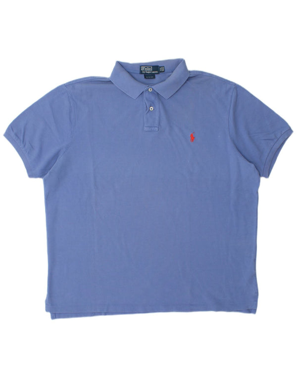 Polo Ralph Lauren Herre Slim Fit Polo Shirt 2XL Blå Bomuld