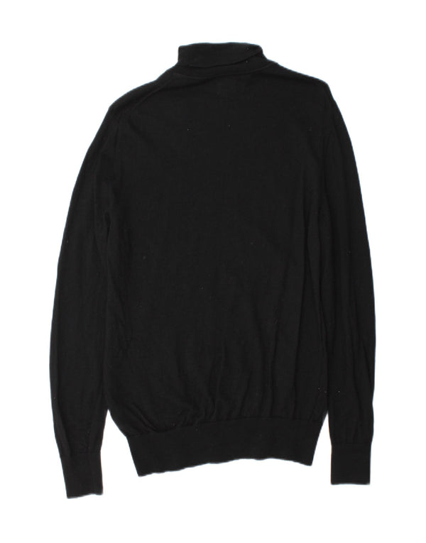 John Lewis Herre rullehals sweater medium sort uld