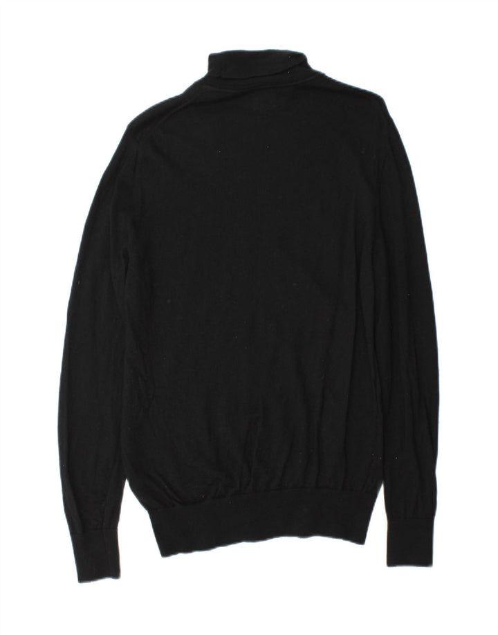 John Lewis Herre rullehals sweater medium sort uld