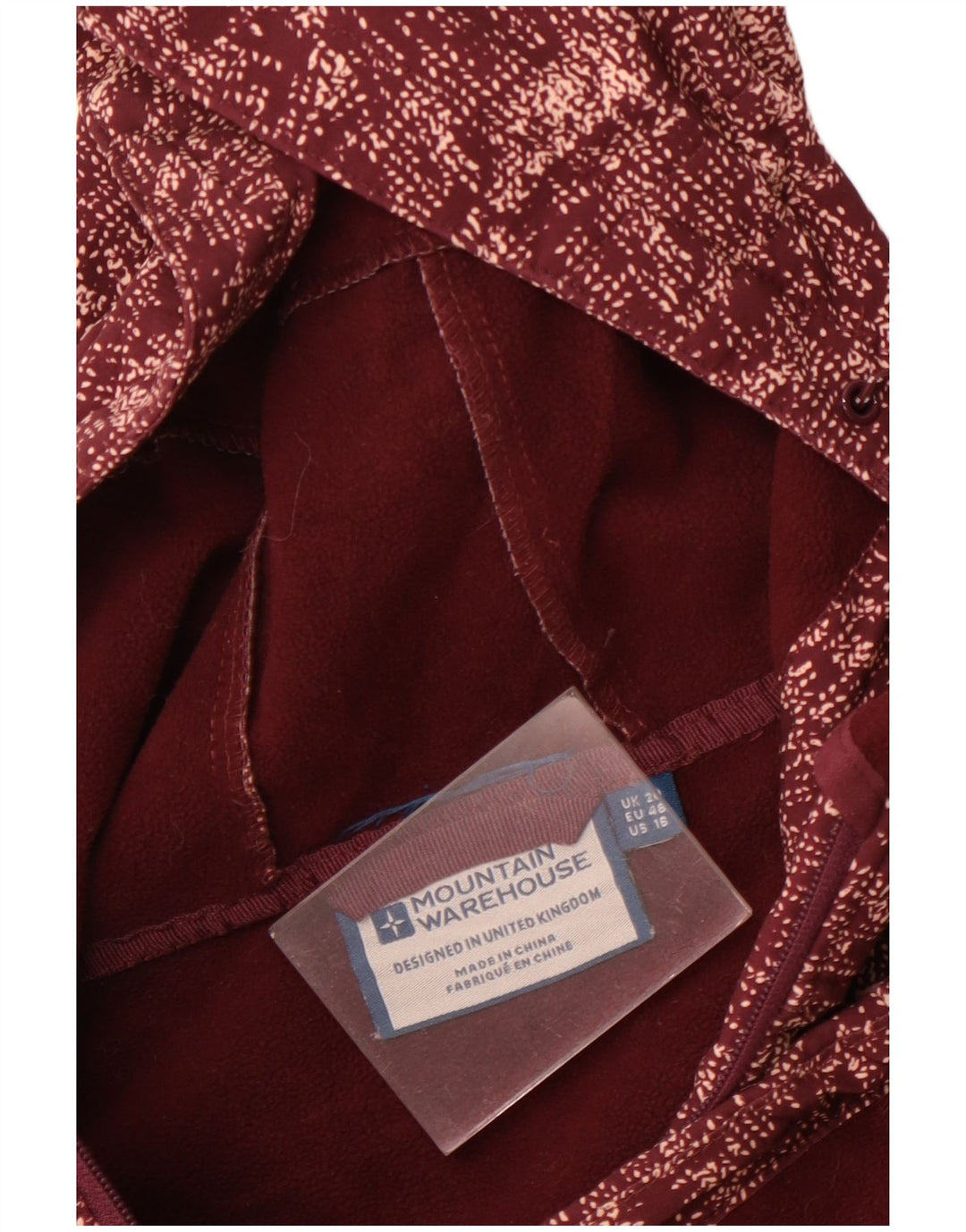 Mountain Warehouse Womens Bomber Jacket UK 20 2XL Burgundy Polyester