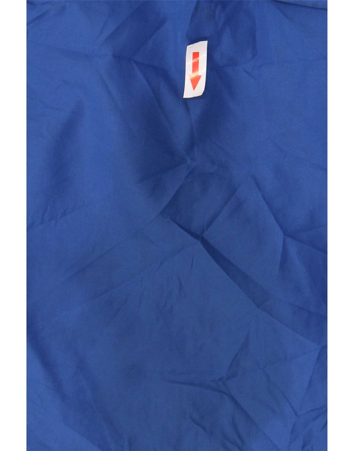 Eddie Bauer Regnjakke med hætte til mænd UK 38 Medium Blue Polyester