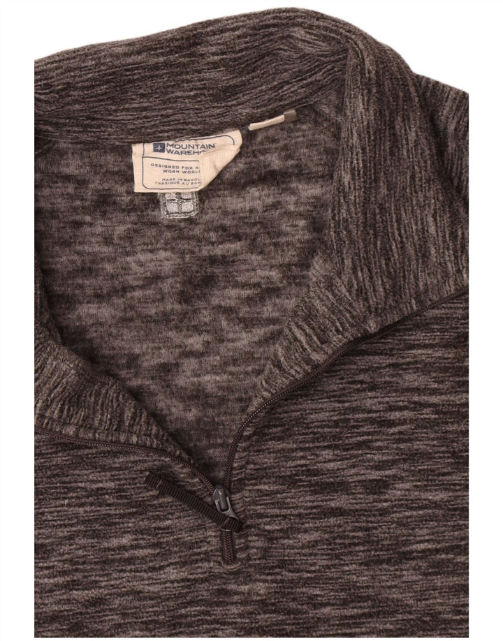 Mountain Warehouse Herre Zip Neck Fleece Jumper Stor Grå Flecked Polyester