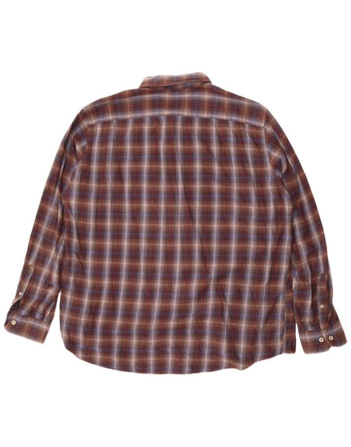 Carrera Herre Regular Fit Flanellskjorte 3XL brun ternet bomuld
