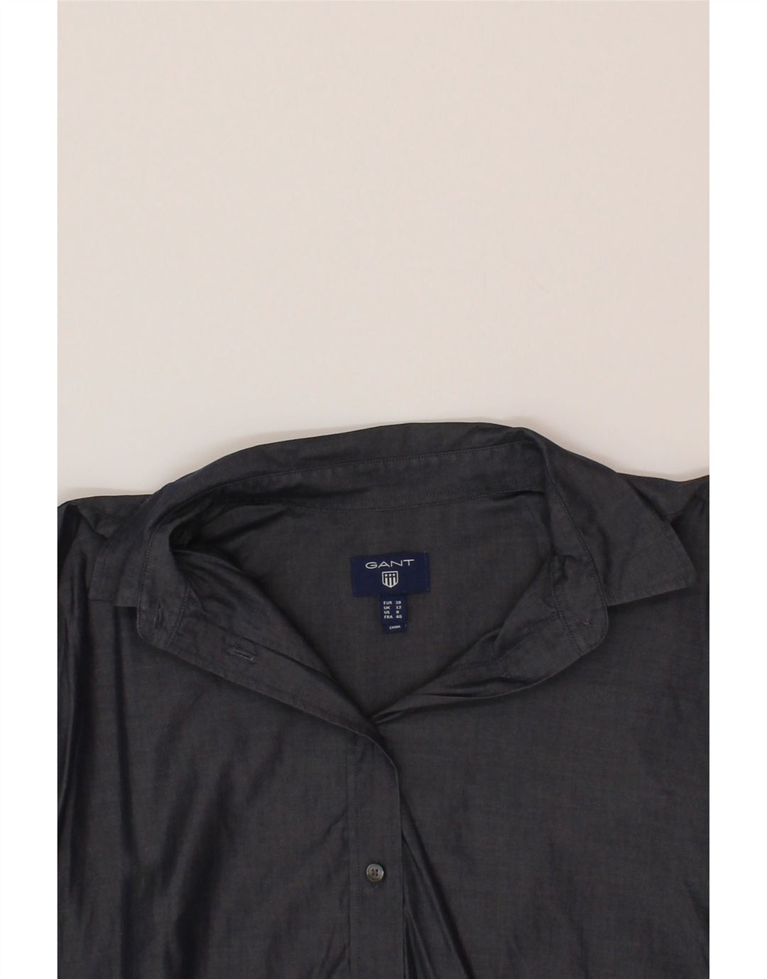 GANT Womens Formal Shirt UK 12 Medium Grey Vintage Gant and Second-Hand Gant from Messina Hembry 
