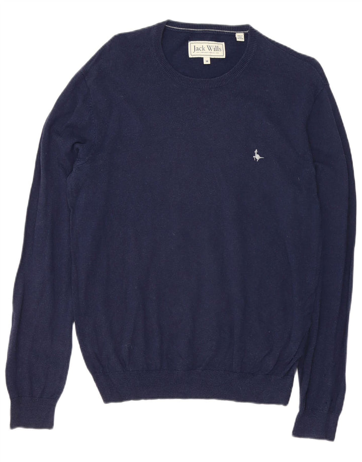 Jack Wills Herre Crew Neck Jumper Sweater Medium Navy Blue Bomuld