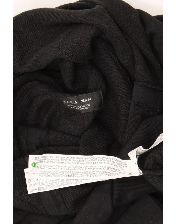 Zara Herre Rullehals Sweatshirt Jumper lille sort bomuld