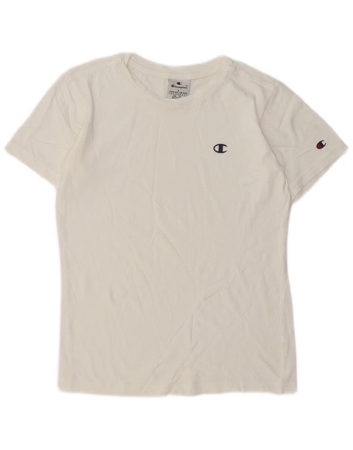 Champion Boys T-Shirt Top 11-12 År Stor Hvid Bomuld
