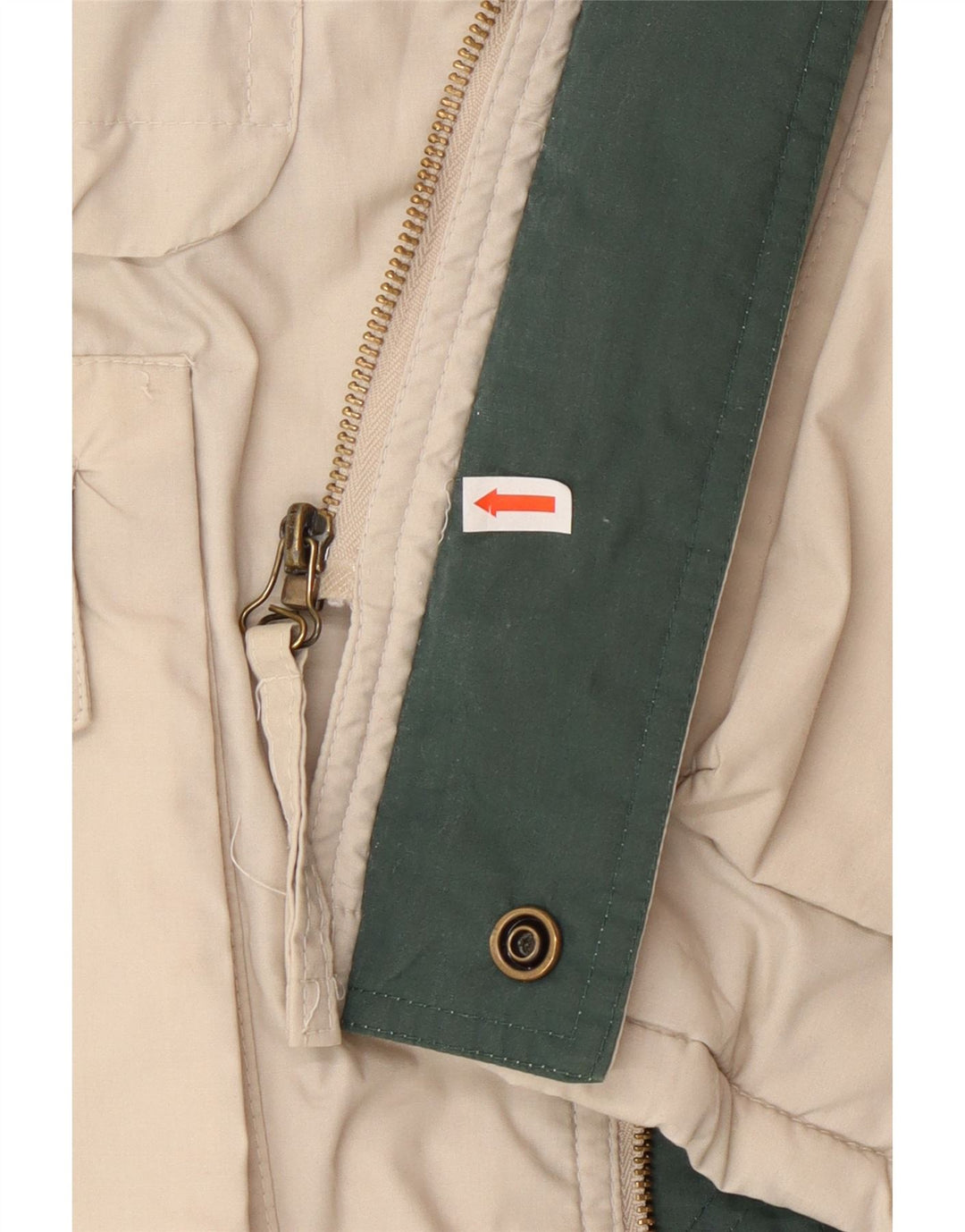 Vintage Herre Utility Jacket UK 40 Large Beige Polyester
