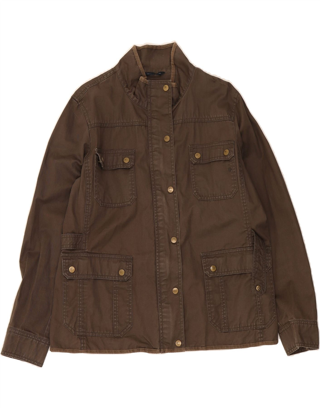 TOMMY HILFIGER Womens Utility Jacket EU 36 Small Brown Cotton Vintage Tommy Hilfiger and Second-Hand Tommy Hilfiger from Messina Hembry 