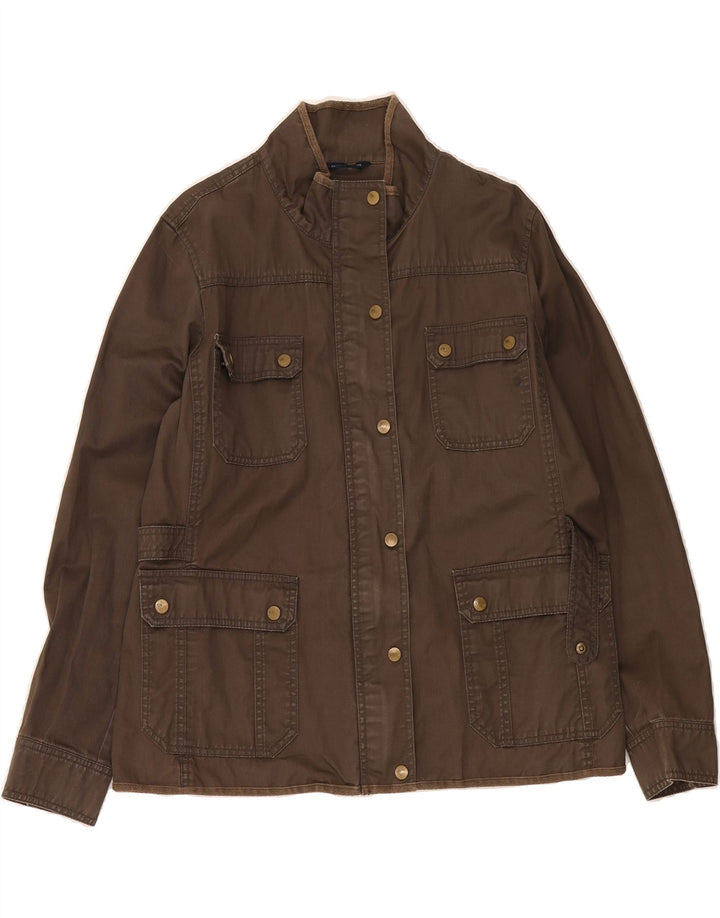 TOMMY HILFIGER Womens Utility Jacket EU 36 Small Brown Cotton Vintage Tommy Hilfiger and Second-Hand Tommy Hilfiger from Messina Hembry 