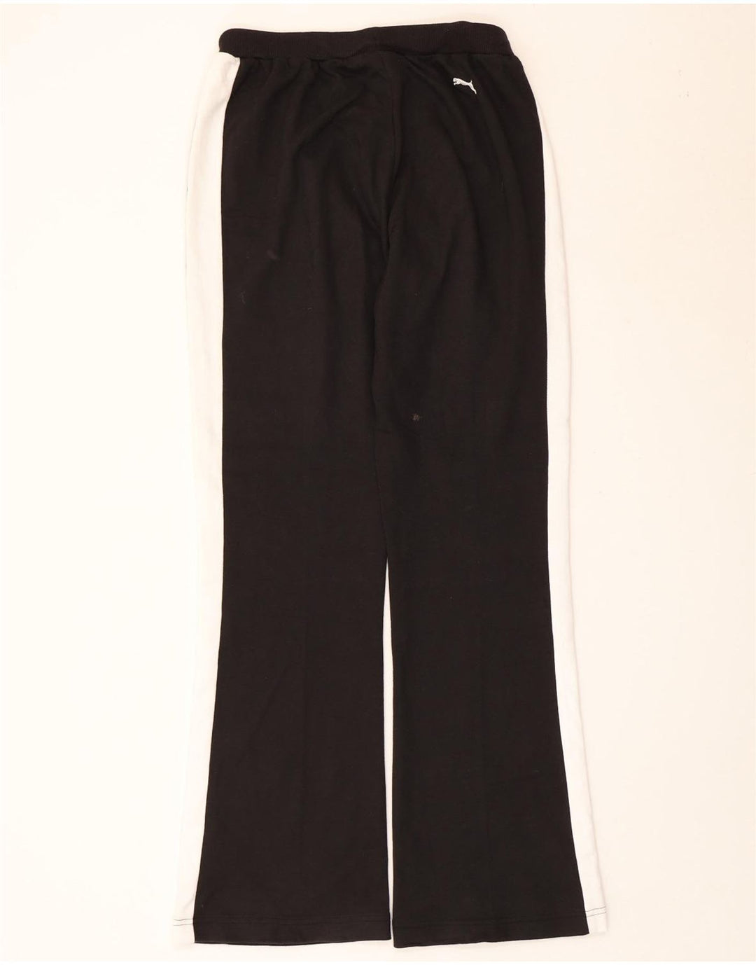 Puma Dame Flare Træningsdragt Bukser UK 12 Medium Sort Colourblock Bomuld