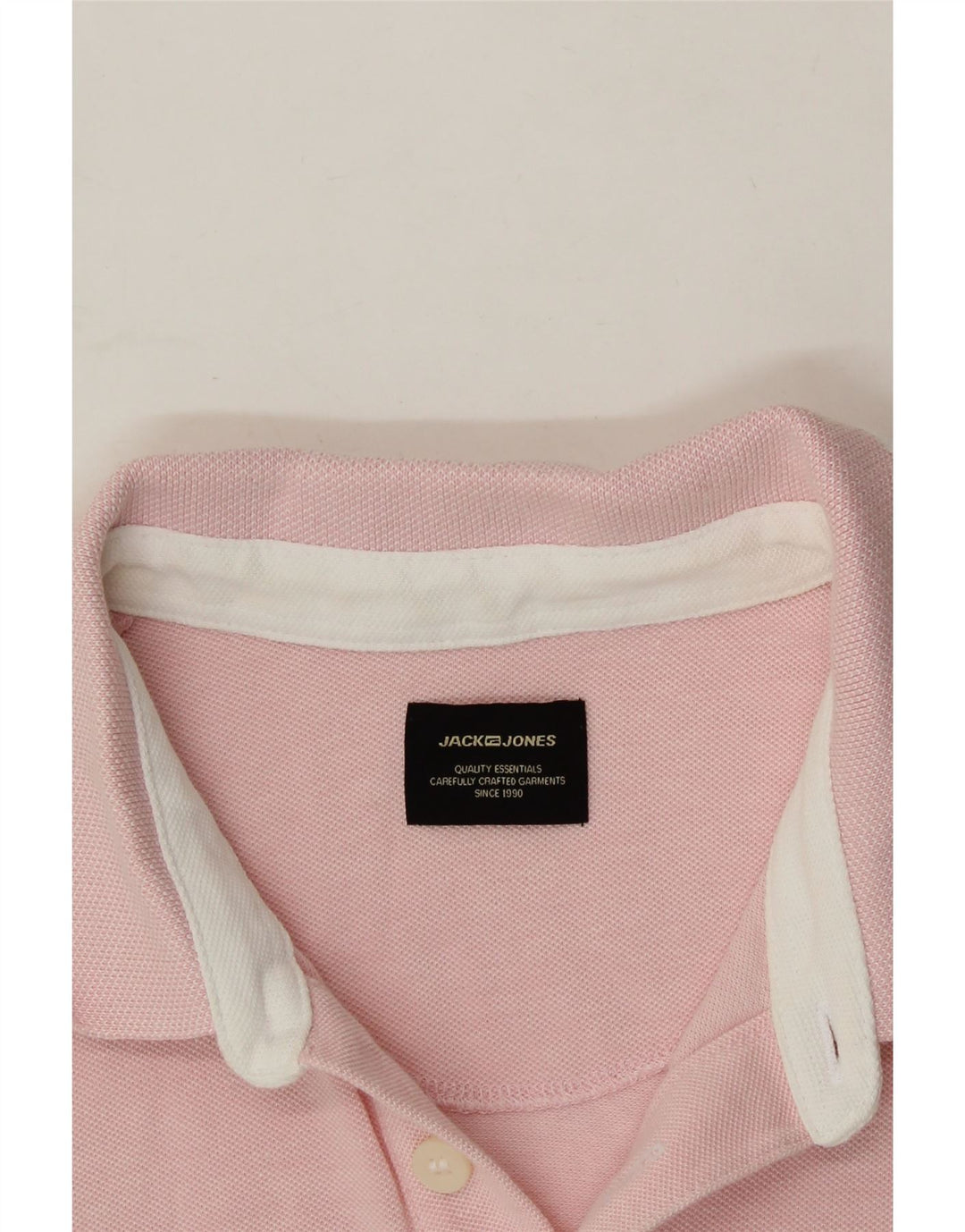 JACK & JONES Mens Polo Shirt Large Pink Cotton Vintage Jack & Jones and Second-Hand Jack & Jones from Messina Hembry 