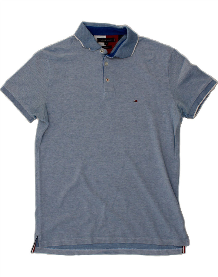 TOMMY HILFIGER Mens Regular Fit Polo Shirt Medium Blue Cotton Vintage Tommy Hilfiger and Second-Hand Tommy Hilfiger from Messina Hembry 