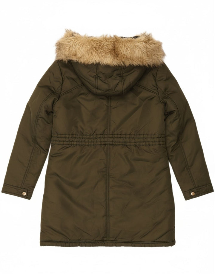 ZARA Womens Oversized Hooded Padded Coat UK 6 XS Green Vintage Zara and Second-Hand Zara from Messina Hembry 