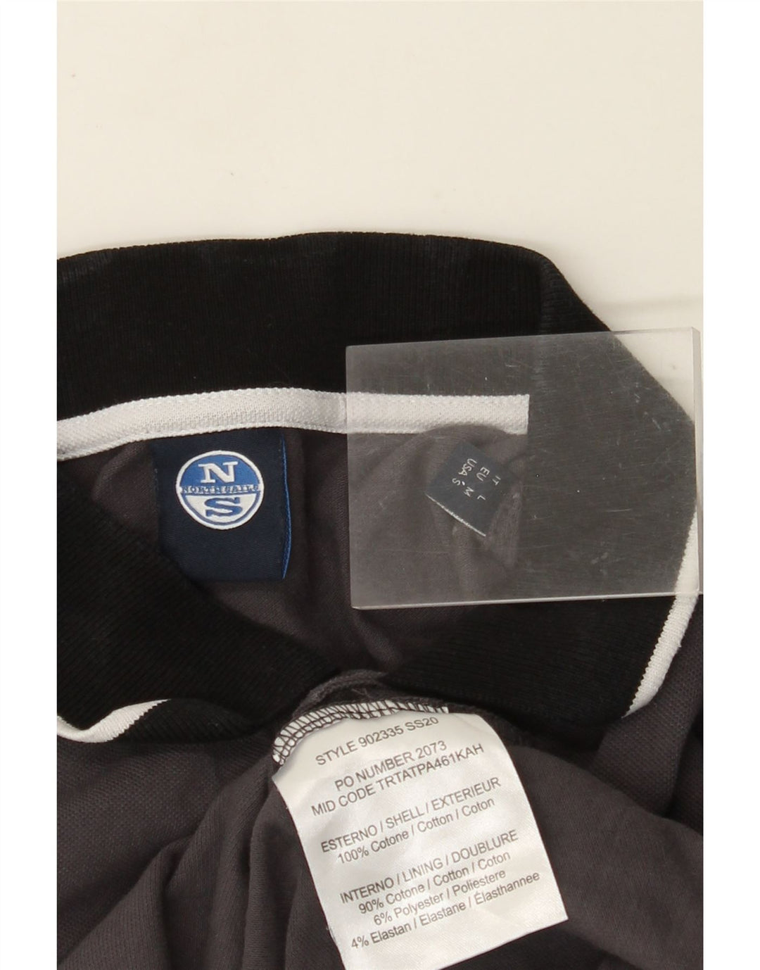 NORTH SAILS Grafisk poloshirt til mænd Lille grå bomuld