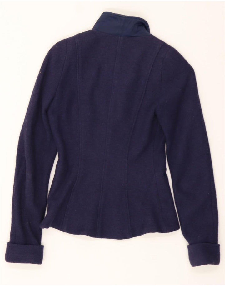 BENETTON Womens 4 Button Blazer Jacket IT 40 Small Navy Blue Viscose Vintage Benetton and Second-Hand Benetton from Messina Hembry 