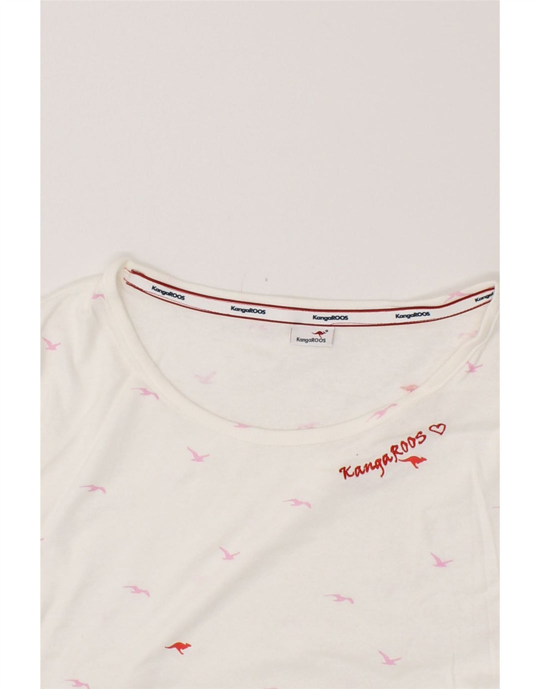 KANGAROOS Mens Graphic T-Shirt Top UK 12 Medium White Spotted Vintage Kangaroos and Second-Hand Kangaroos from Messina Hembry 