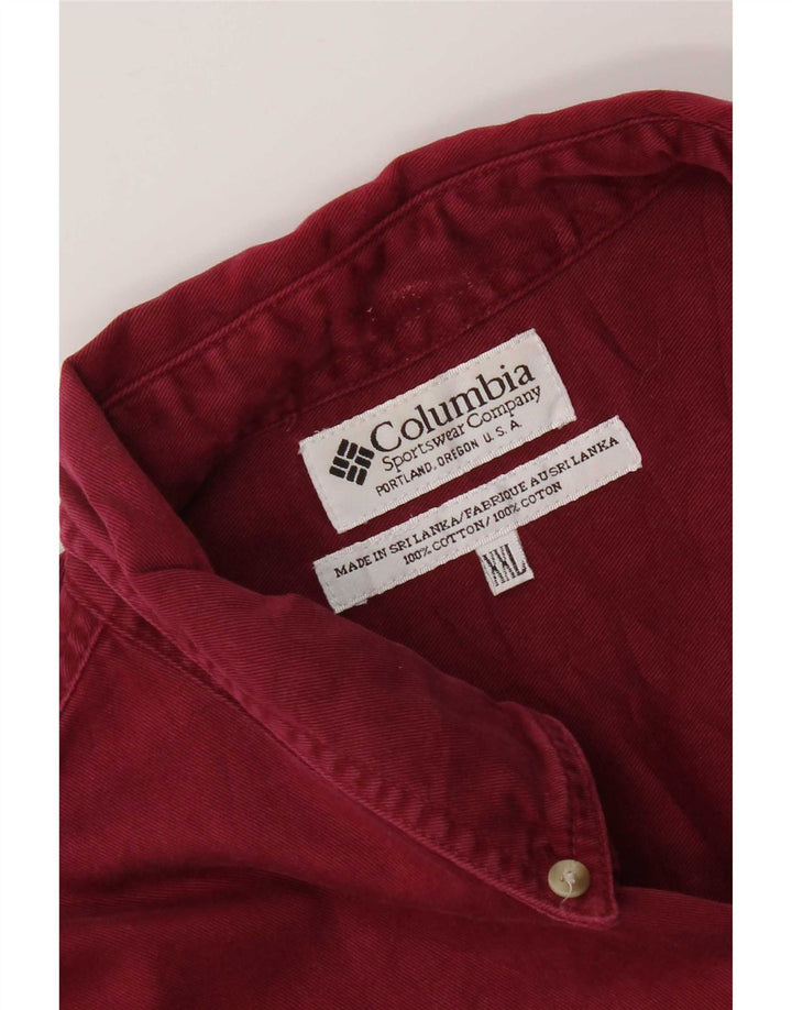 Columbia herreskjorte 2XL Bourgogne bomuld