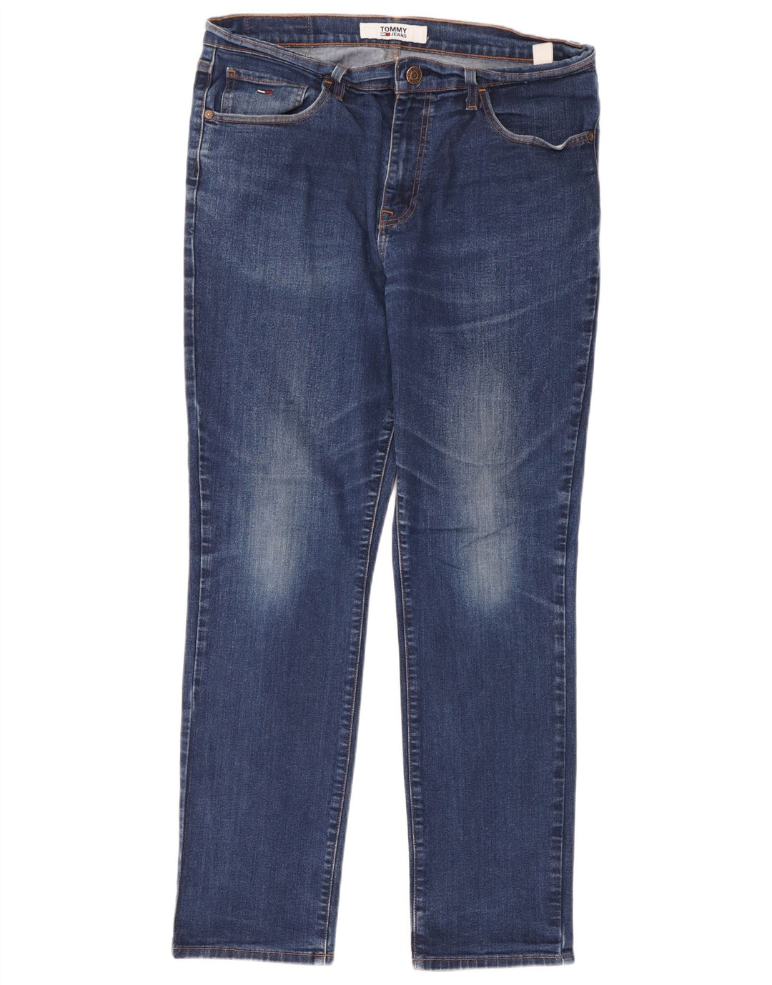 Tommy Hilfiger Herre Droite Slim Jeans W36 L32 Blå