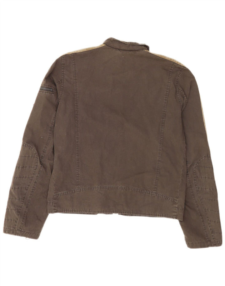 Diesel Bomber Jacket UK 40 Stor Grå Colourblock Bomuld