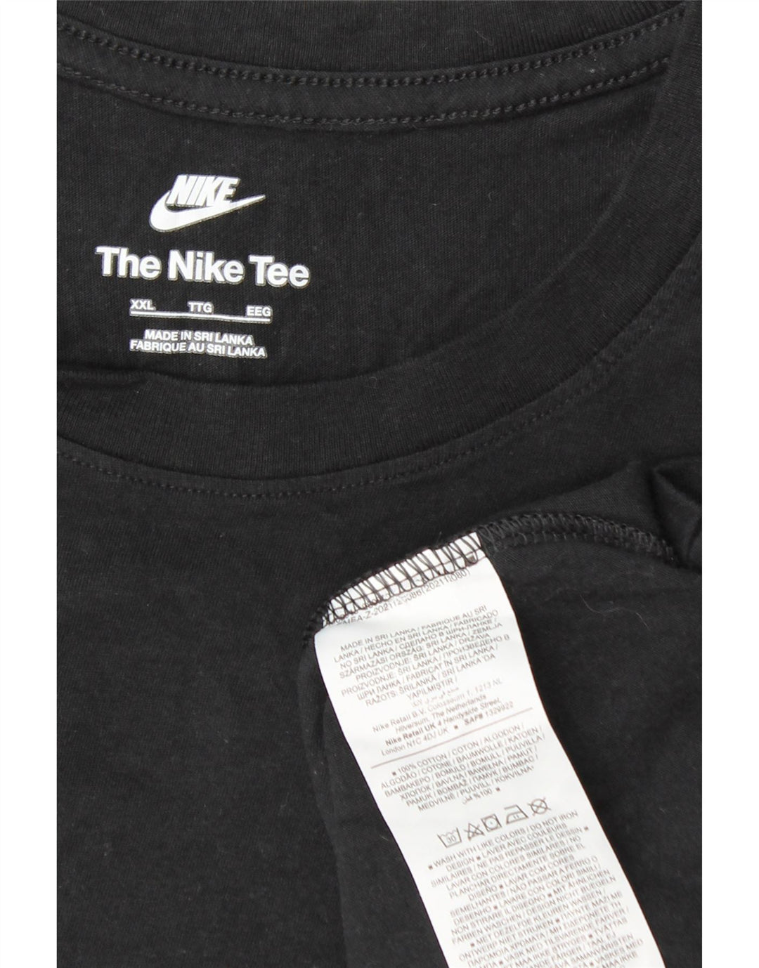 NIKE T-shirt top til mænd 2XL sort bomuld