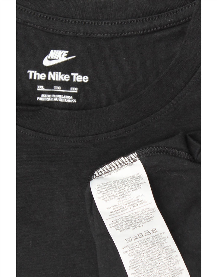 NIKE T-shirt top til mænd 2XL sort bomuld