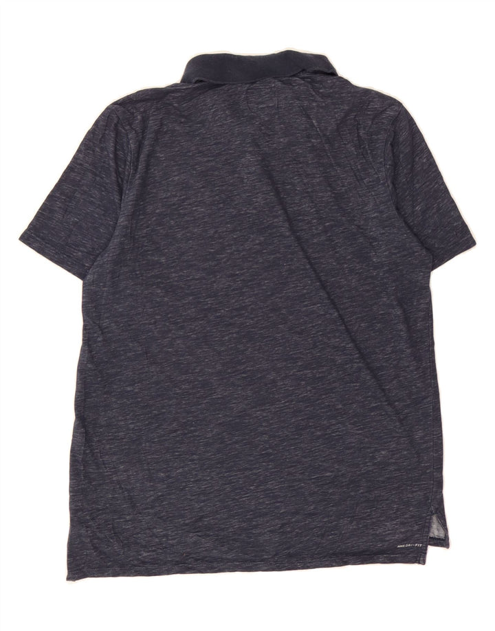 HURLEY Mens Dri Fit Polo Shirt Medium Navy Blue Flecked Cotton Vintage Hurley and Second-Hand Hurley from Messina Hembry 